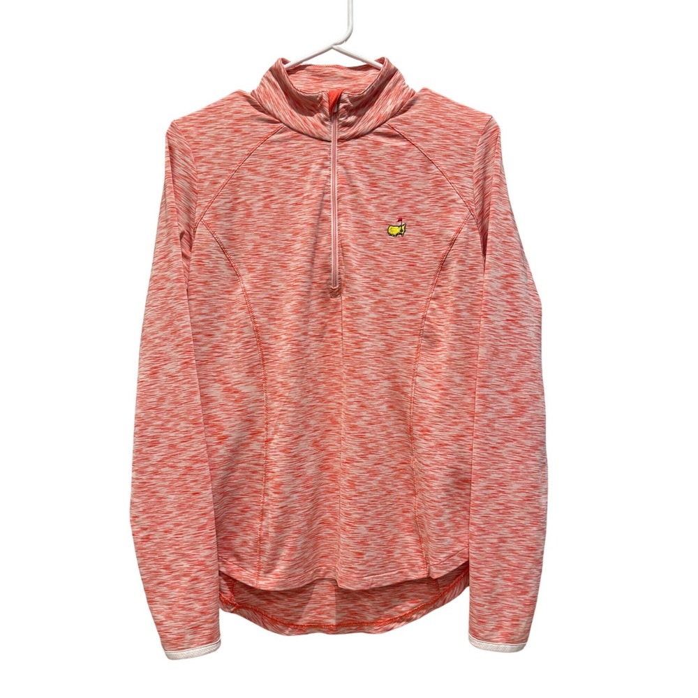 Zero Restriction Masters Pullover Women M Orange Excellent 1/4 Zip Space Dye Top